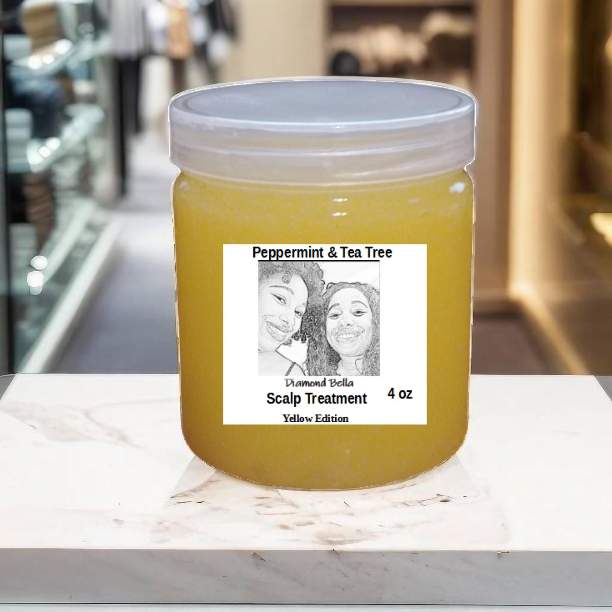 Peppermint & Tea Tree Scalp Treatment 4 oz, made in USA for all hair types